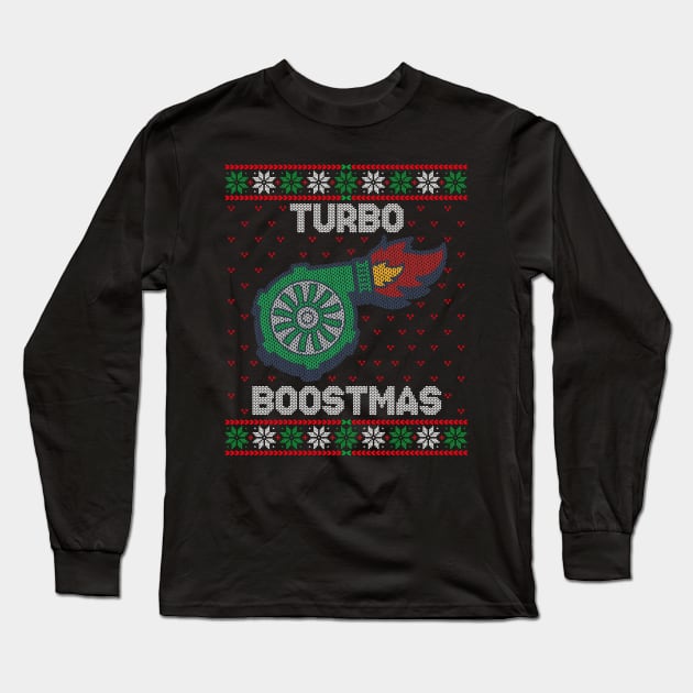 Turbo boostmas - Merry Turbo christmas Long Sleeve T-Shirt by MZeeDesigns
